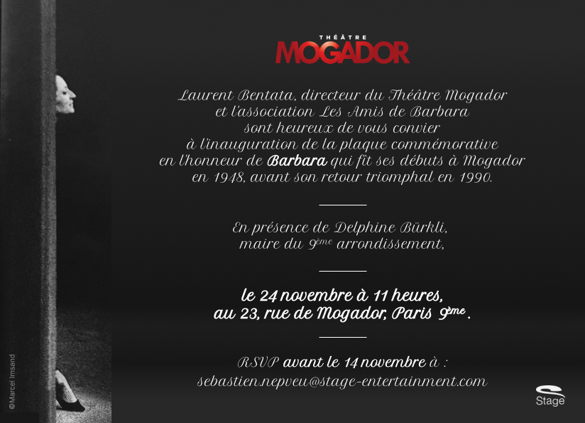 Invitation Mogador plaque commémorative